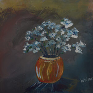 Silver Petals in Gold (Canvas Print)