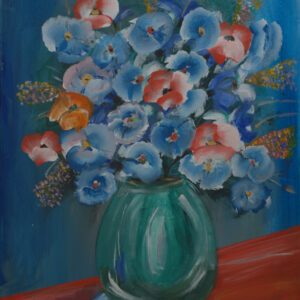 So Blue in Green (Canvas Print)