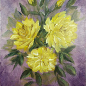 Rose on Purple (Canvas Print)